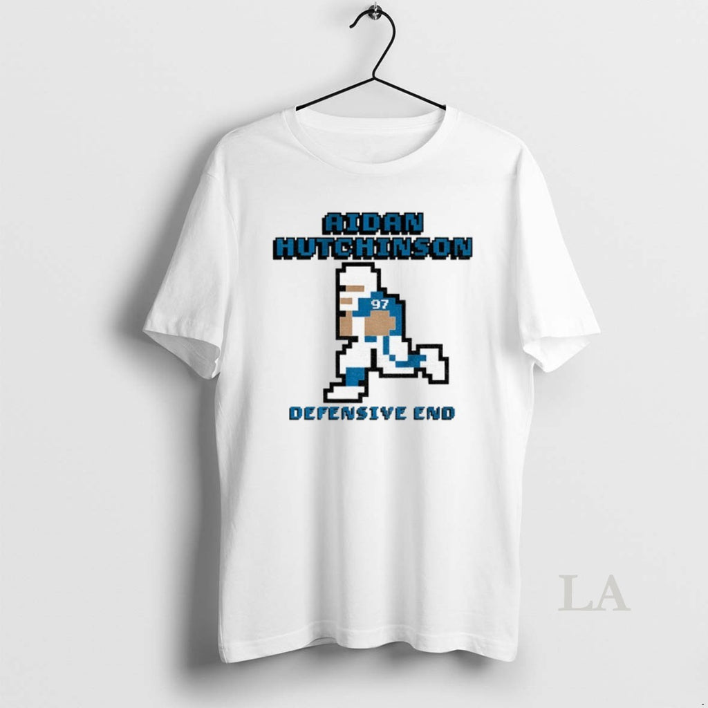 Original Aidan Hutchinson Defensive End Detroit Lions Retro Baller 8bit T-Shirts, Hoodie, Sweatshirt | InkRitualCo.com