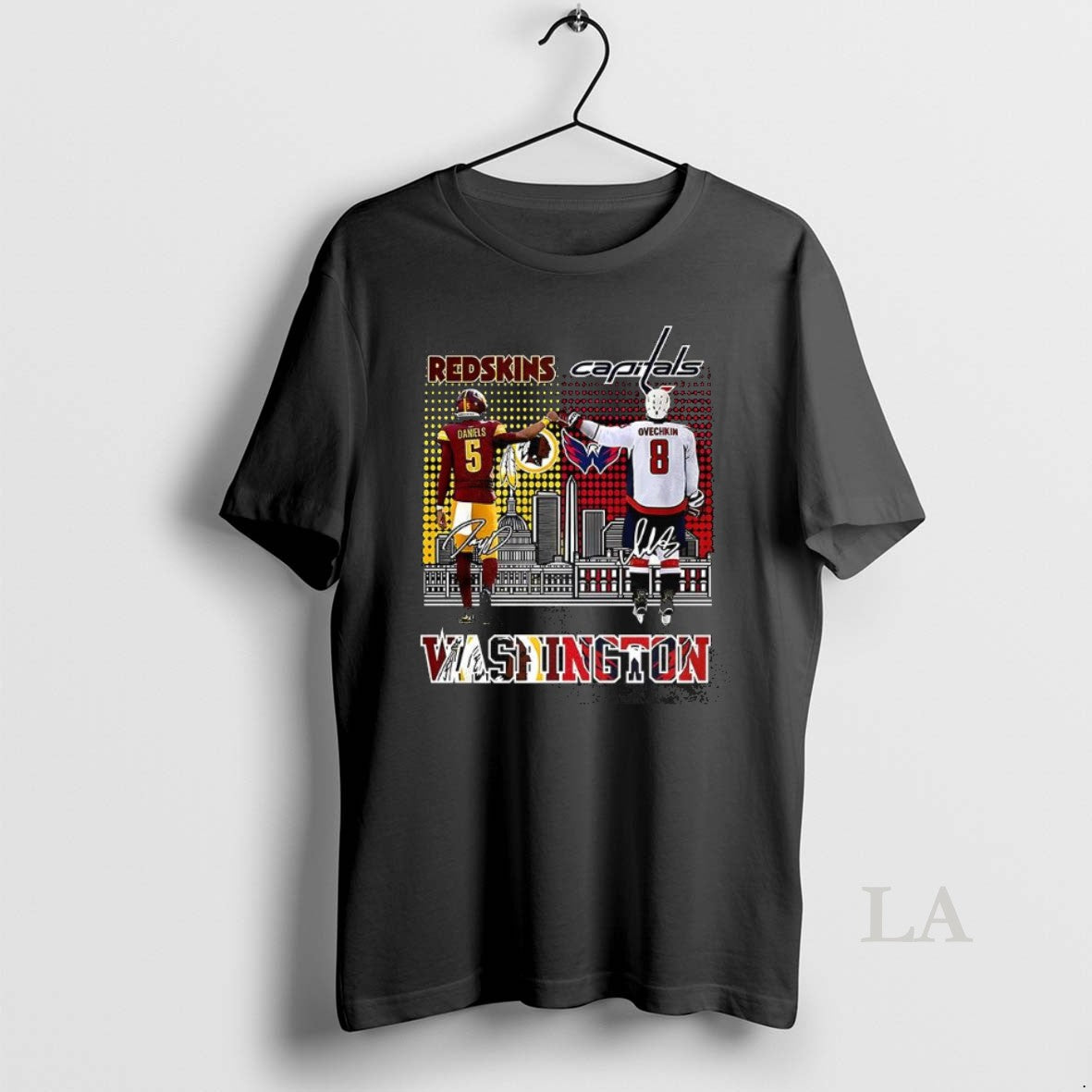 Original Alexander Ovechkin Washington Capitals And Jayden Daniels Washington Commanders Signature T-Shirts, Hoodie,...