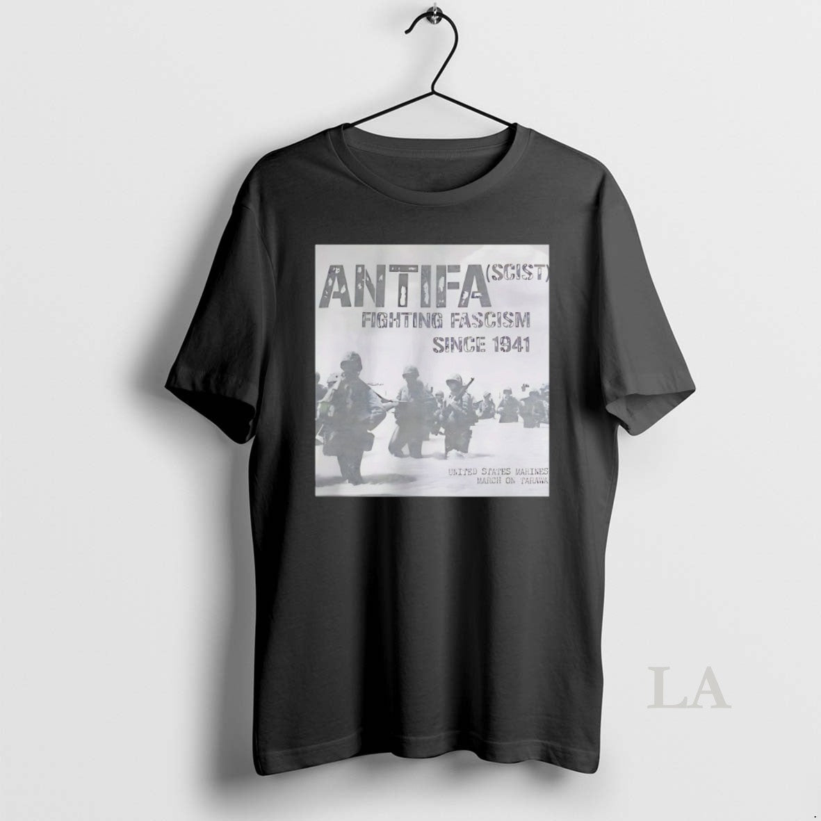 Original Antifa Scist Fighting Fascism Since 1941 United States Marines March On Tarawa T-Shirts, Hoodie, Sweatshirt