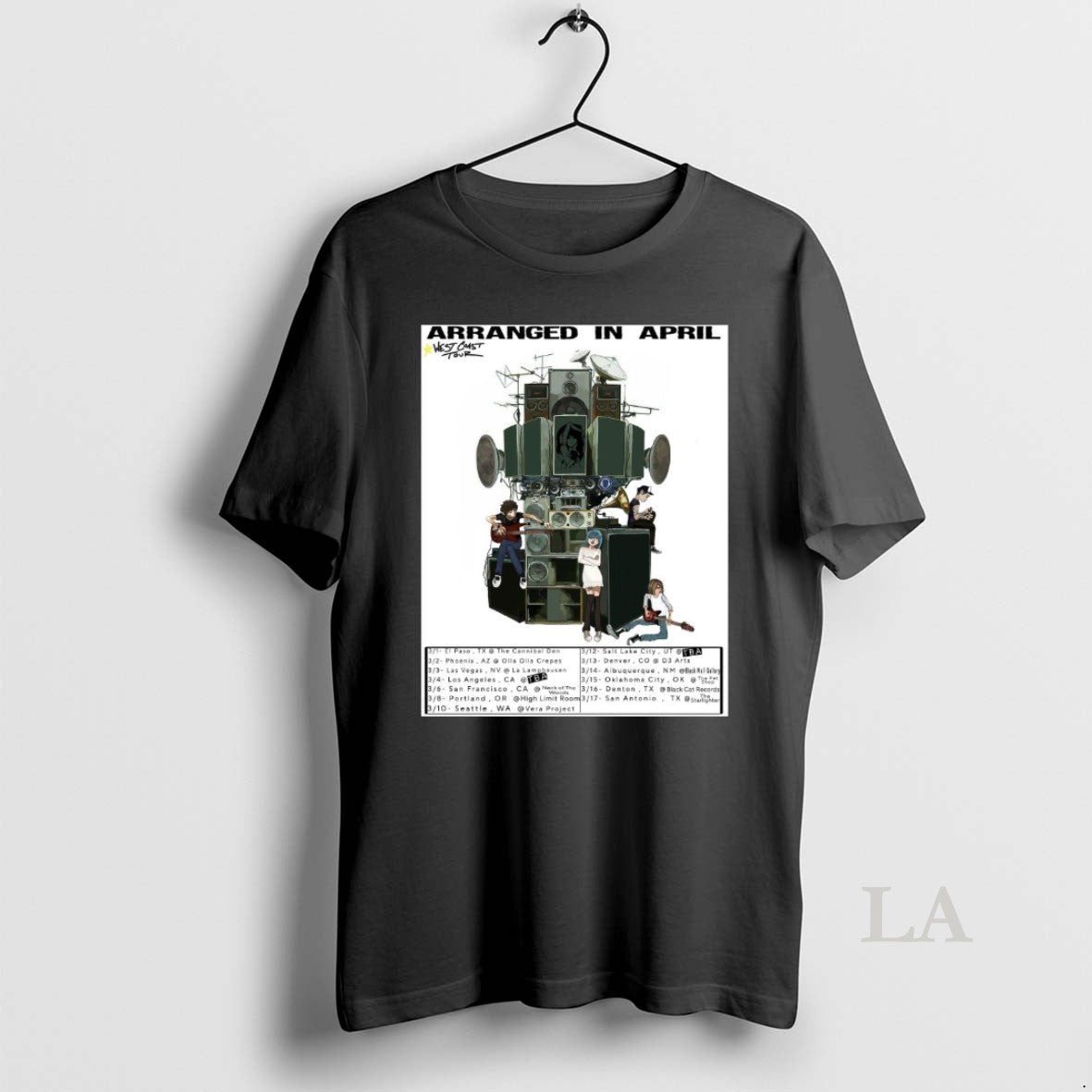 Original Arranged In April West Coast Tour 2026 March 01 17 T-Shirts, Hoodie, Sweatshirt | InkRitualCo.com