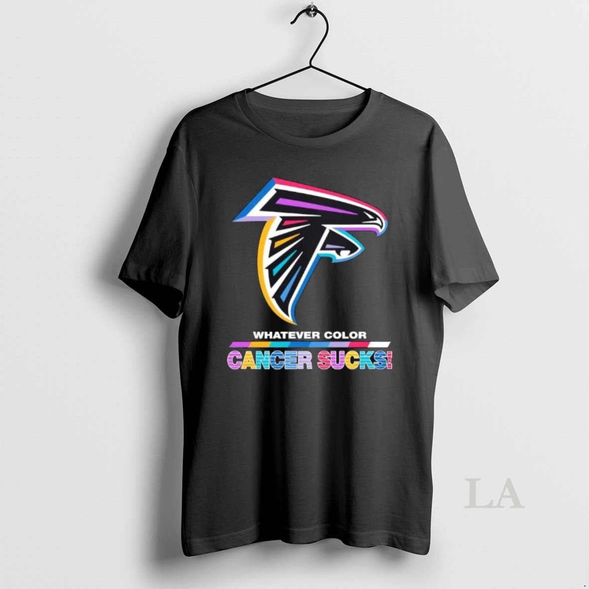 Original Atlanta Falcons Football Whatever Color Cancer Sucks Logo Colors T-Shirts, Hoodie, Sweatshirt | InkRitualCo.com