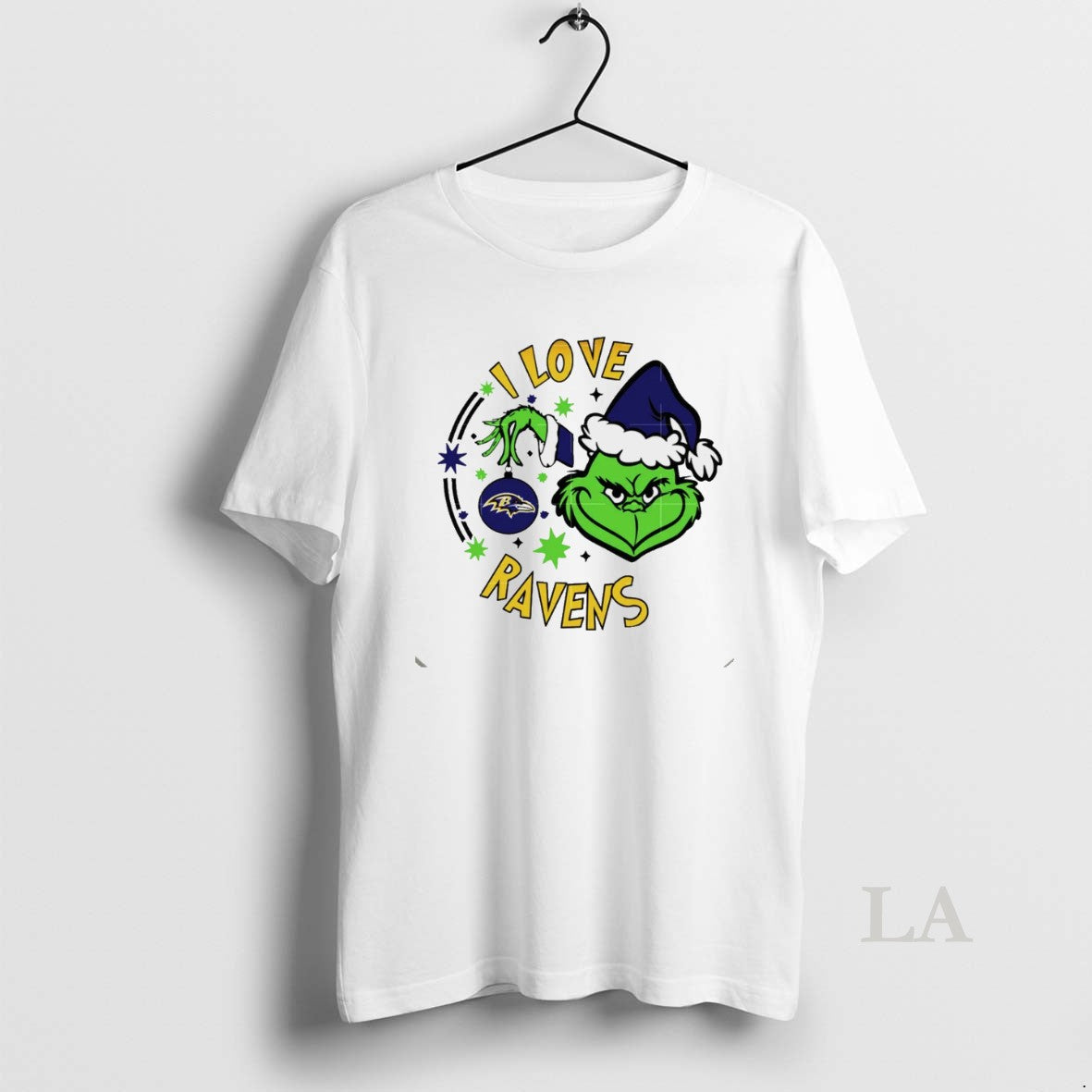 Original Baltimore Ravens X Santa Grinch I Love Ravens Christmas White T-Shirts, Hoodie, Sweatshirt | InkRitualCo.com