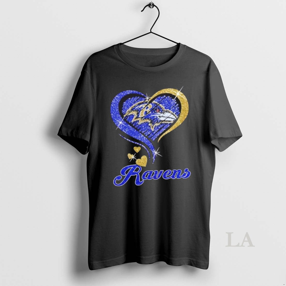 Original Baltimore Ravens Football In Glitter Heart Fans T-Shirts, Hoodie, Sweatshirt | InkRitualCo.com