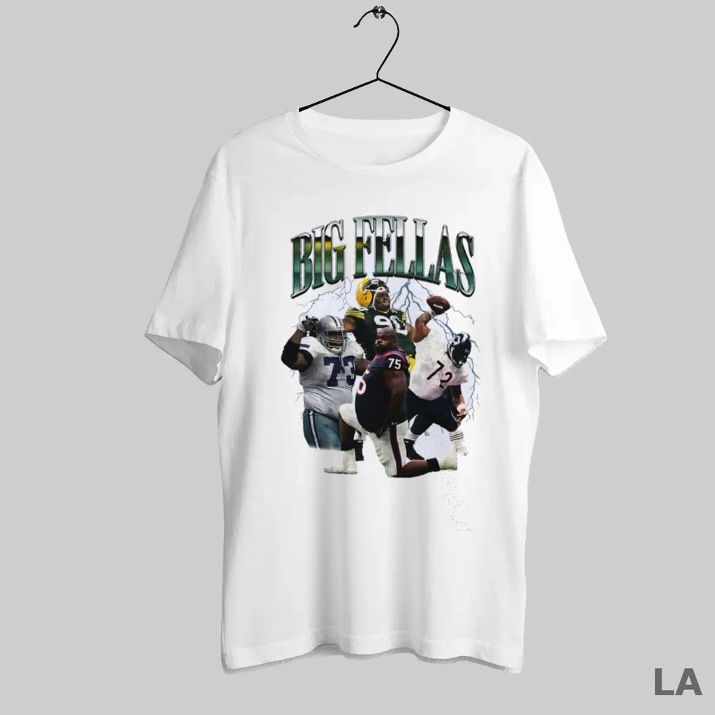 Original Big Fellas Larry Allen Football Player For Cowboys Texans Bears Packers Lightning T-Shirts, Hoodie, Sweatshirt