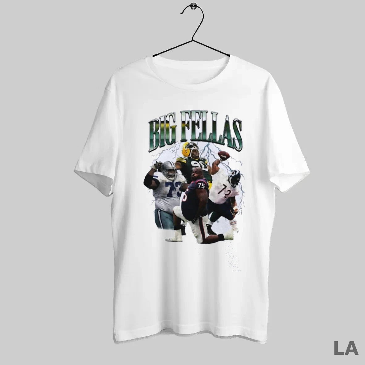 Original Big Fellas Larry Allen Football Player For Cowboys Texans Bears Packers Lightning T-Shirts, Hoodie, Sweatshirt