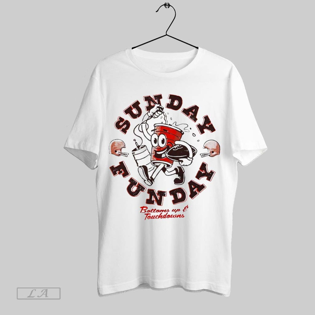 Original Bottoms Up And Touchdowns Sunday Funday T-Shirts, Hoodie, Sweatshirt | InkRitualCo.com