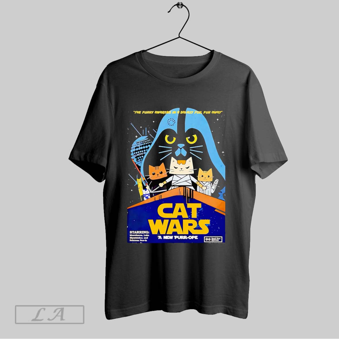 Original Cat Wars The Furry Awakens In A Galaxy Fur Fur Away T-Shirts, Hoodie, Sweatshirt | InkRitualCo.com