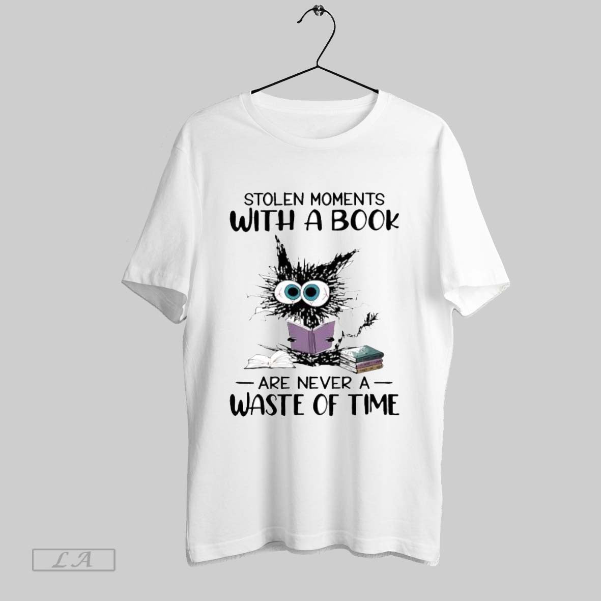 Original Cat Stolen Moments With A Book Are Never A Waste Of Time T-Shirts, Hoodie, Sweatshirt | InkRitualCo.com