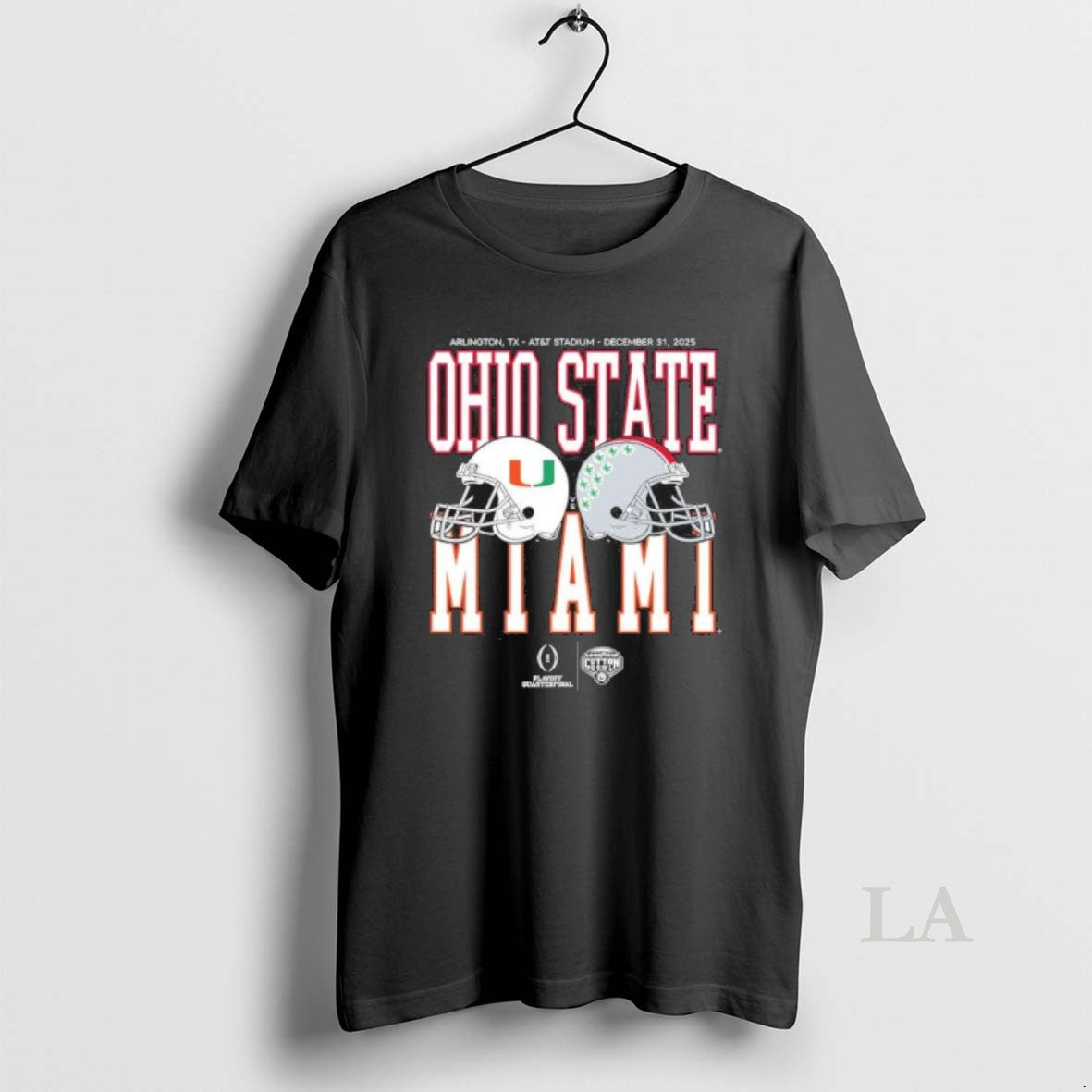 Original Cotton Bowl Classic 2025 Miami Vs Ohio State Helmet Matchup T-Shirts, Hoodie, Sweatshirt | InkRitualCo.com