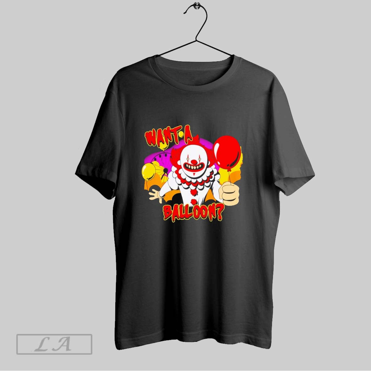Original Creepy It Clown Want A Balloon T-Shirts, Hoodie, Sweatshirt | InkRitualCo.com