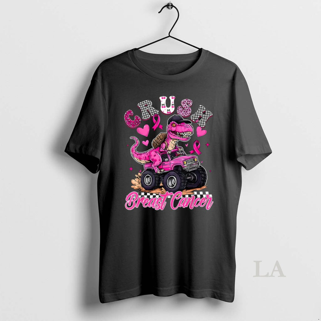 Original Crush Breast Cancer Dinosaur T Rex Monster Truck T-Shirts, Hoodie, Sweatshirt | InkRitualCo.com