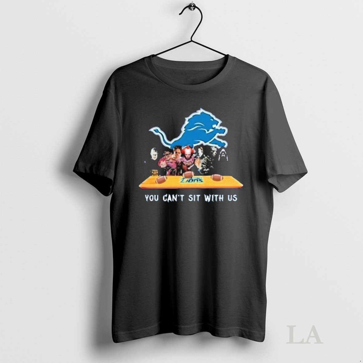 Original Detroit Lions Horrors Characters You Cant Sit With Us Halloween T-Shirts, Hoodie, Sweatshirt | InkRitualCo.com