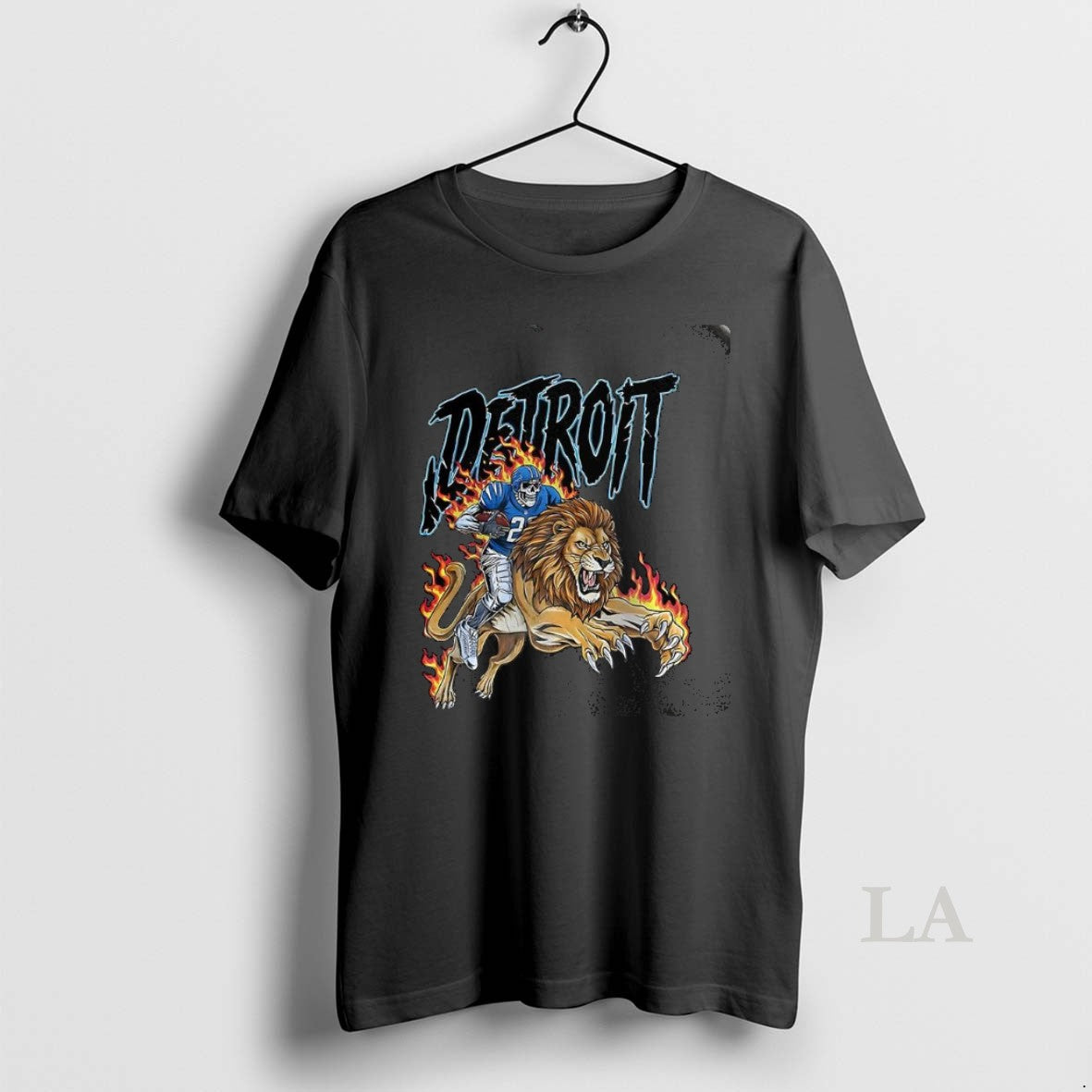 Original Detroit Lions Football Skeleton Riding A Burning Lion T-Shirts, Hoodie, Sweatshirt | InkRitualCo.com