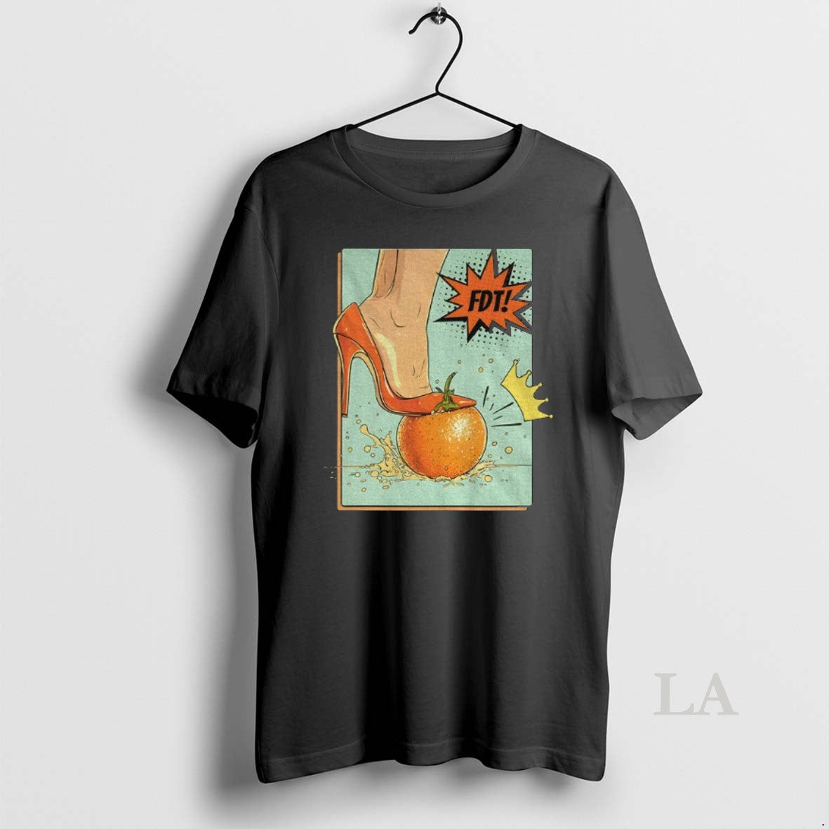 Original Donald Trump Fdt High Heels Over Orange Crown No Kings In America Anti Trump T-Shirts, Hoodie, Sweatshirt