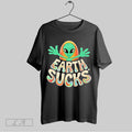 Original Earth Sucks Funny Alien Alien Head Retro T-Shirts, Hoodie, Sweatshirt | InkRitualCo.com