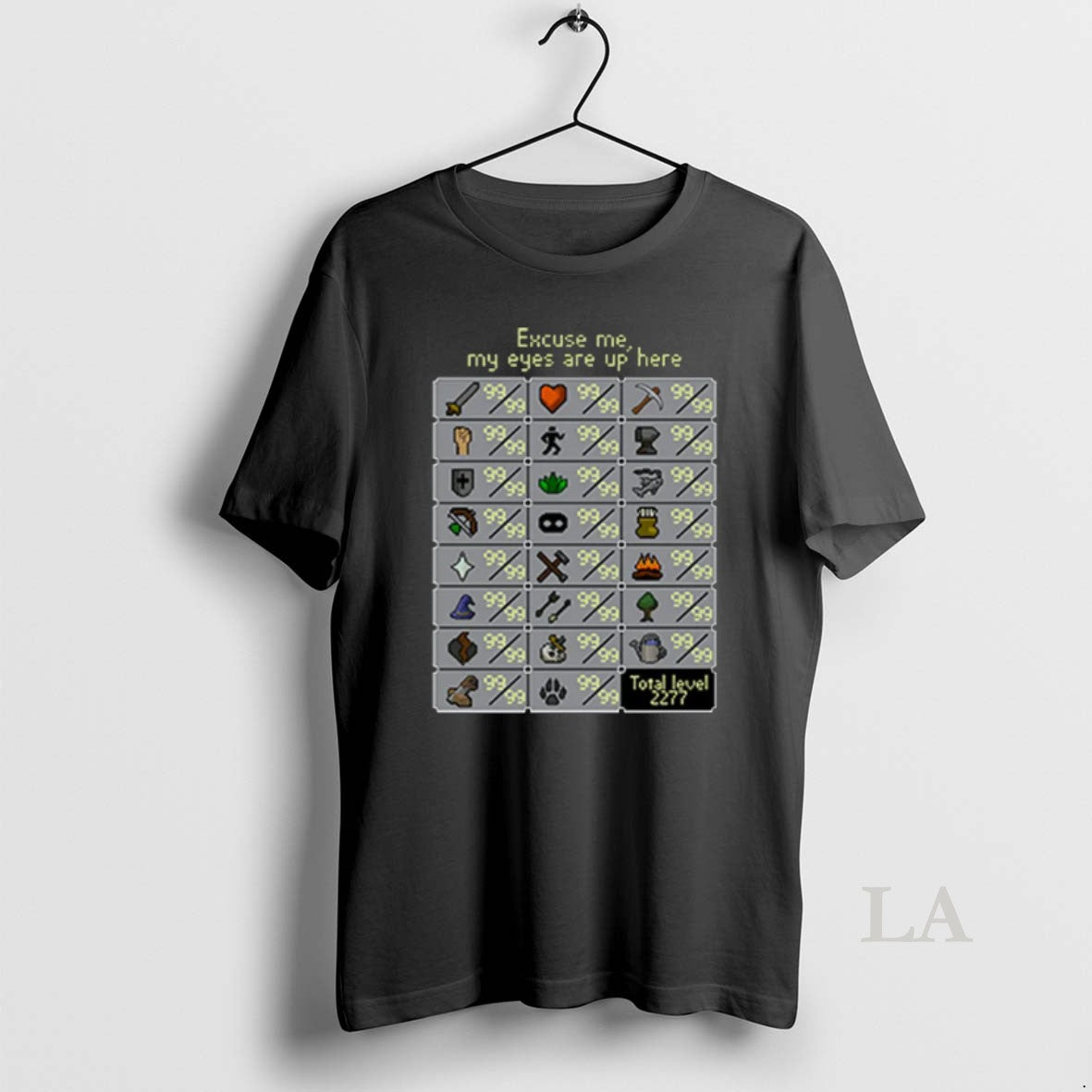 Original Excuse Me My Eyes Are Up Here Runescape Skill T-Shirts, Hoodie, Sweatshirt | InkRitualCo.com