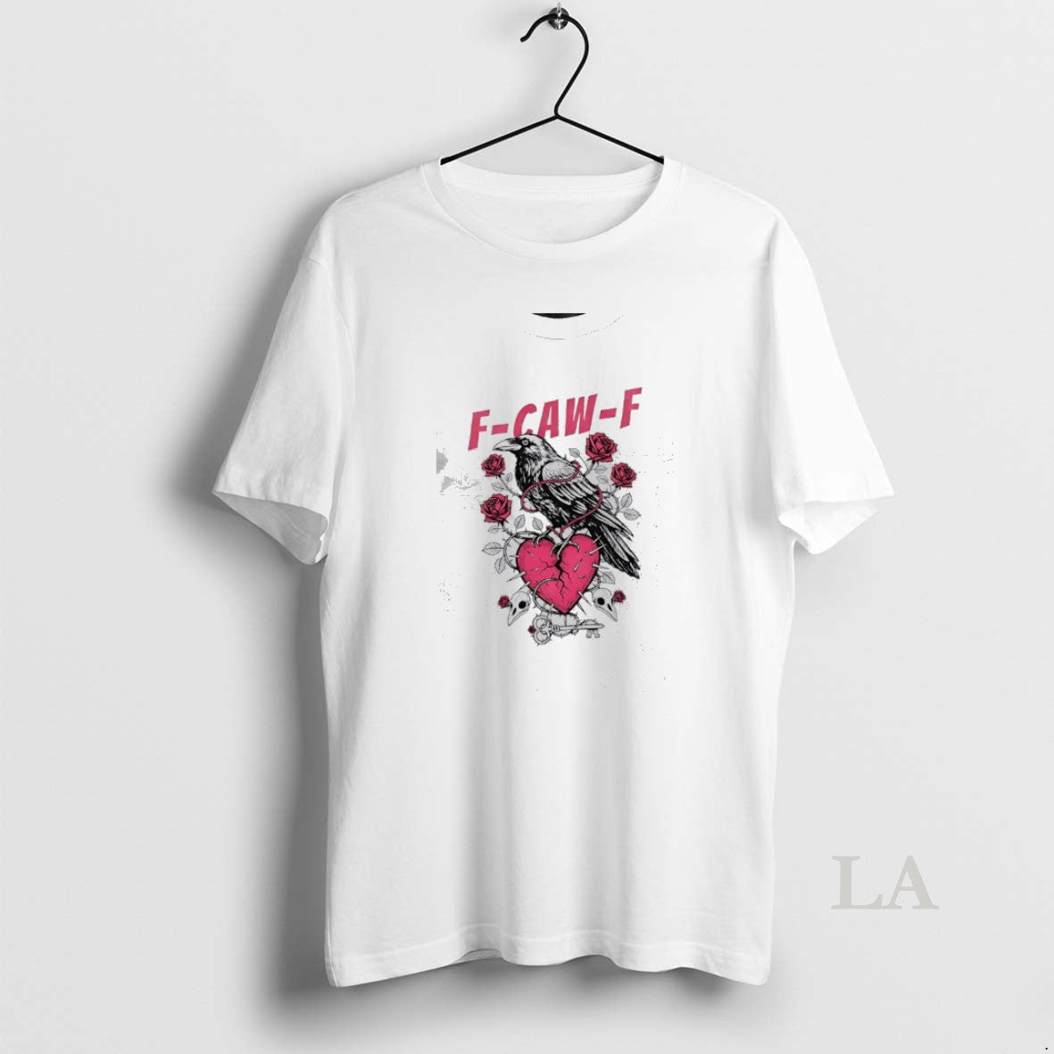 Original F Caw F Raven Crow Heart Rose T-Shirts, Hoodie, Sweatshirt | InkRitualCo.com