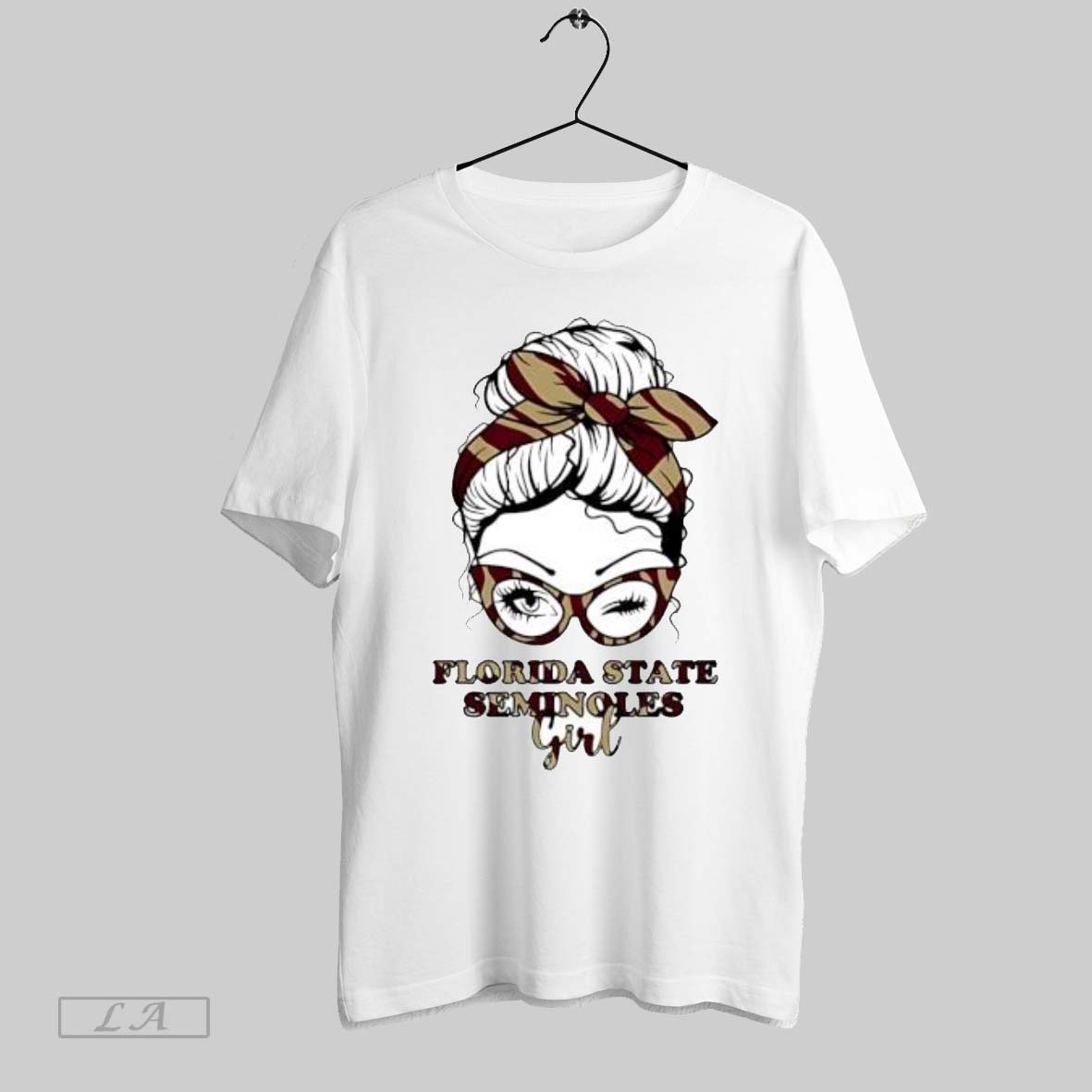 Original Florida State Seminoles Girl Messy Bun Sunglasses Fan Art T-Shirts, Hoodie, Sweatshirt | InkRitualCo.com