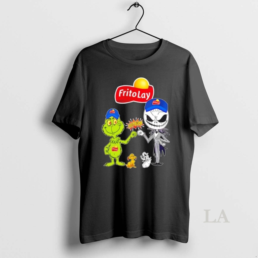 Original Frito Lay X Grinch And Jack Skellington Fist Bump Uniwilling Friends T-Shirts, Hoodie, Sweatshirt | InkRitualCo.com