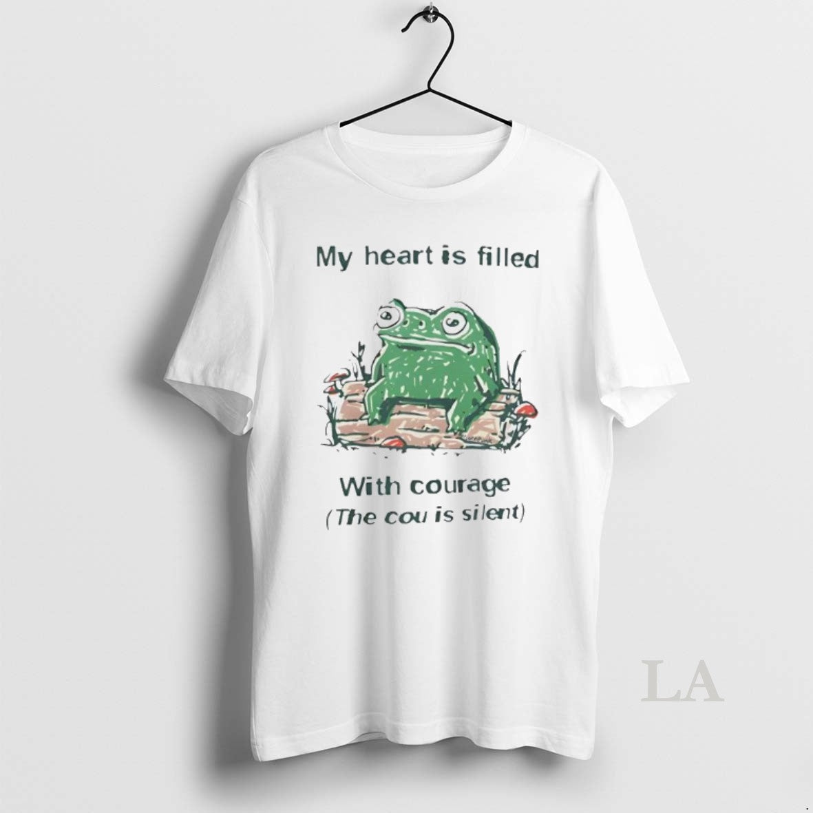 Original Frog My Heart Is Filled With Courage The Cou Is Silent T-Shirts, Hoodie, Sweatshirt | InkRitualCo.com