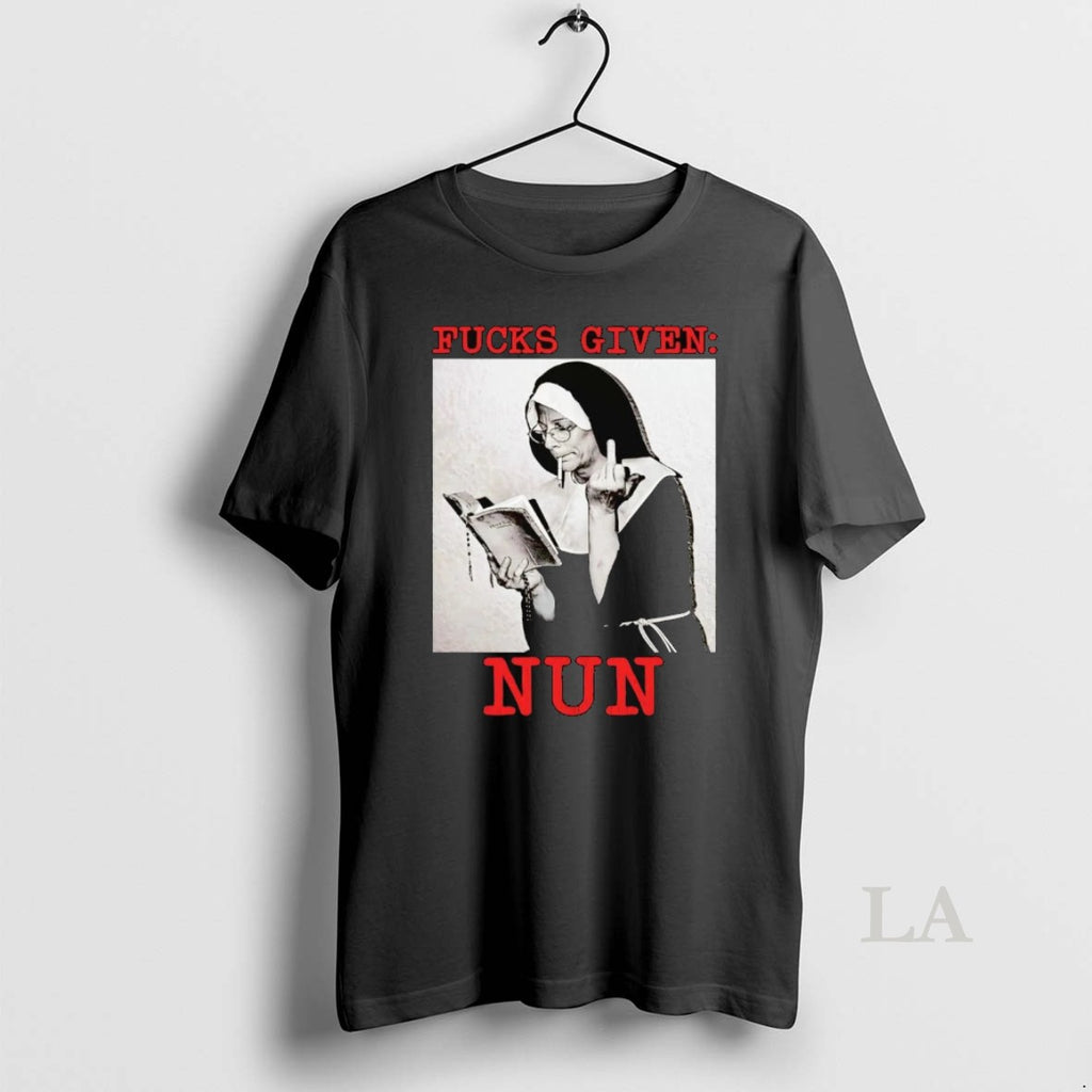 Original Fucks Given Nun Middle Finger T-Shirts, Hoodie, Sweatshirt | InkRitualCo.com
