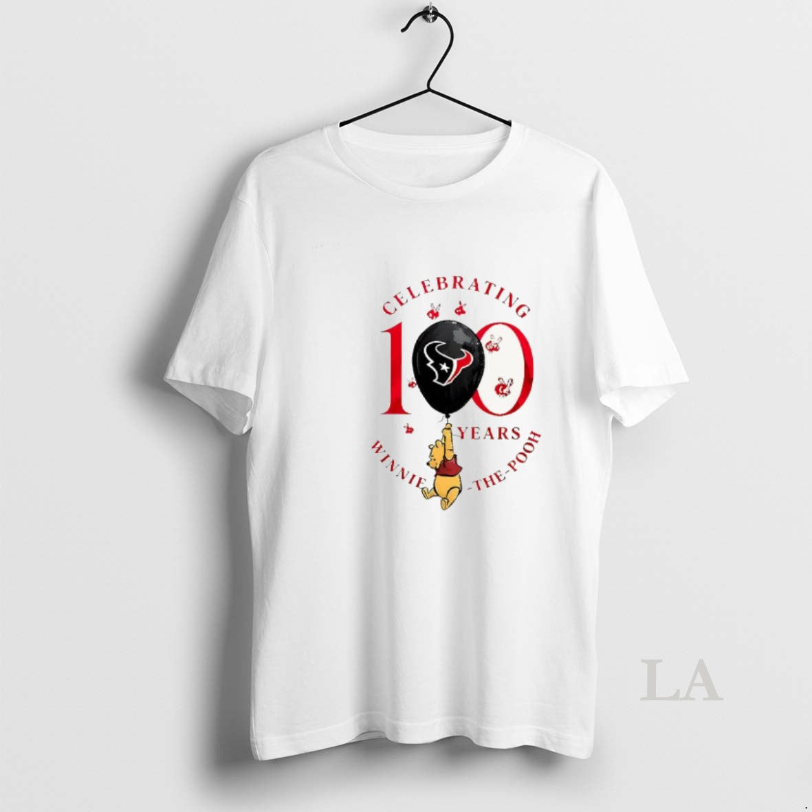 Original Funny Houston Texans X Winnie The Pooh 100th Anniversary T-Shirts, Hoodie, Sweatshirt | InkRitualCo.com