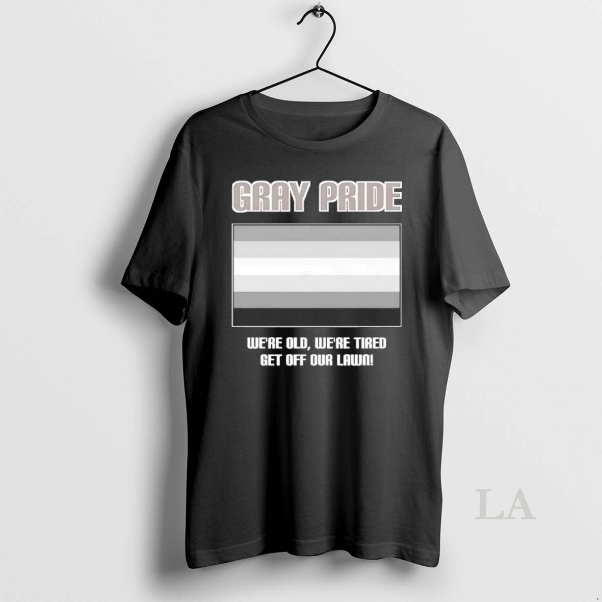 Original Gray Pride Flag Were Old Were Tired Get Off Our Lawn T-Shirts, Hoodie, Sweatshirt | InkRitualCo.com
