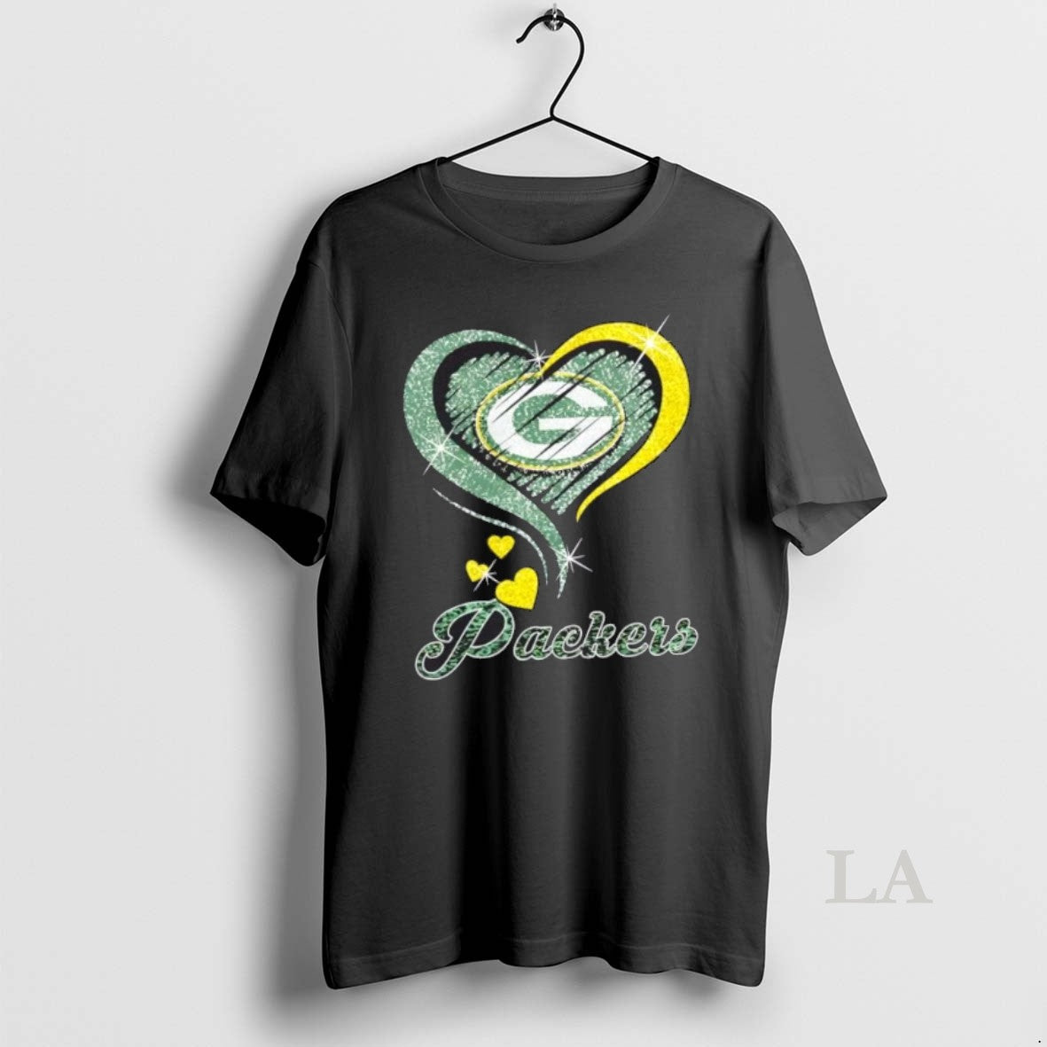 Original Green Bay Packers Football In Glitter Heart Fans T-Shirts, Hoodie, Sweatshirt | InkRitualCo.com