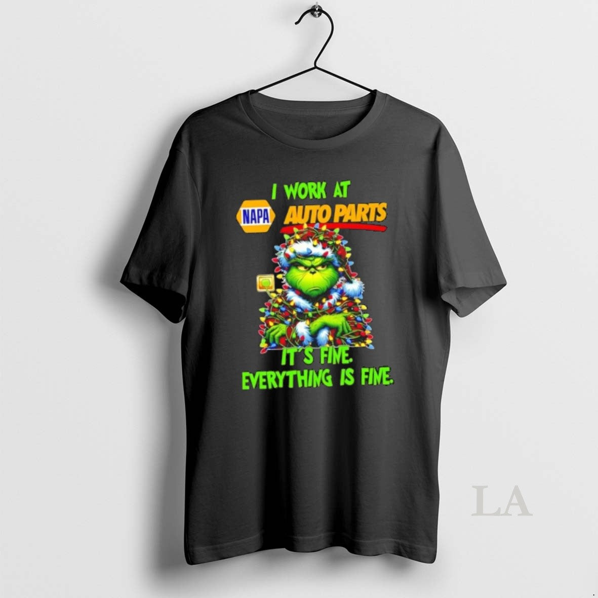 Original Grinch Christmas Tree X Napa Auto Parts I Work At Its Fine Everything Is T-Shirts, Hoodie, Sweatshirt