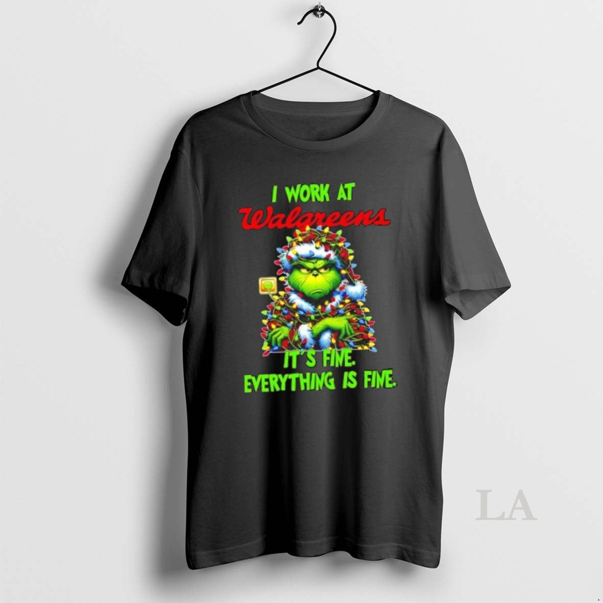 Original Grinch Christmas Tree X Walgreens I Work At Its Fine Everything Is Fine T-Shirts, Hoodie, Sweatshirt