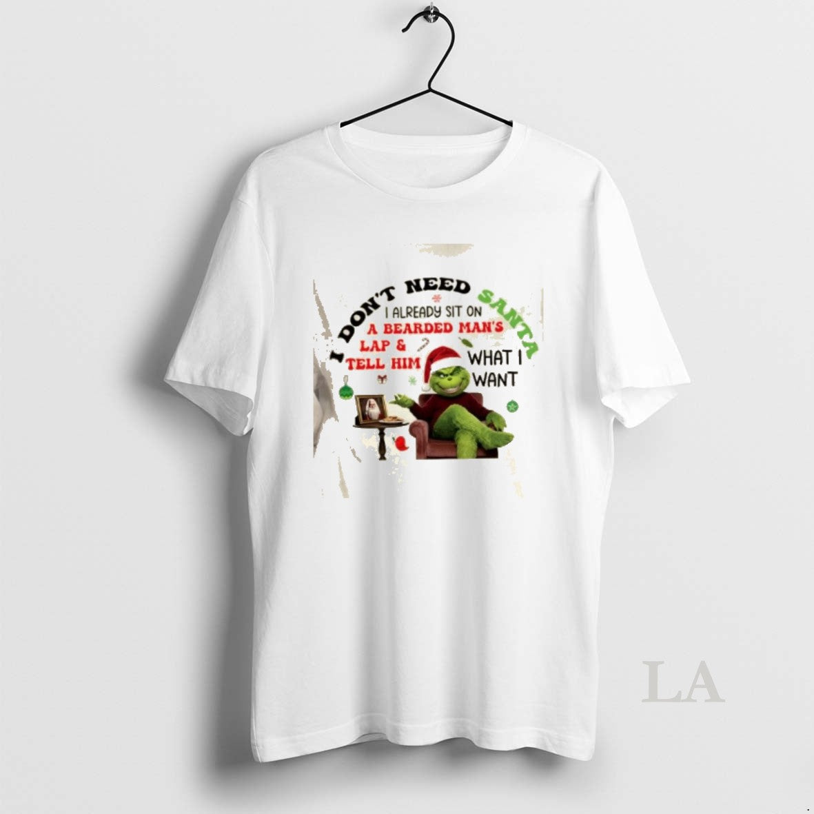 Original Grinch I Already Sit On Dont Need A Bearded Mans Lap And Tell Him T-Shirts, Hoodie, Sweatshirt | InkRitualCo.com