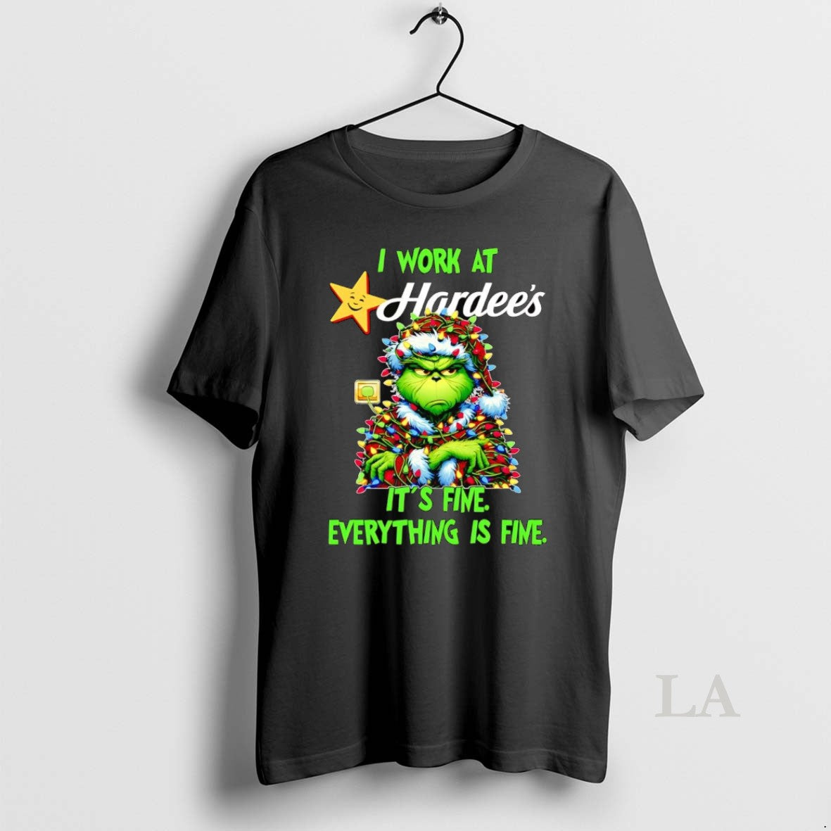 Original Grinch I Work At Hardees Its Fine Everythings Fine Christmas T-Shirts, Hoodie, Sweatshirt | InkRitualCo.com