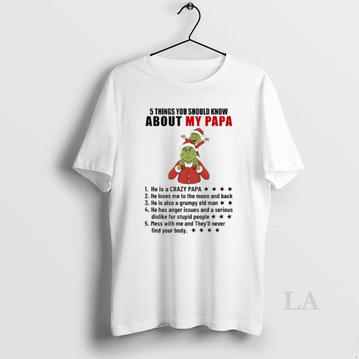 Original Grinch He Is A Crazy Papa He Loves Me To The Moon And Back T-Shirts, Hoodie, Sweatshirt | InkRitualCo.com