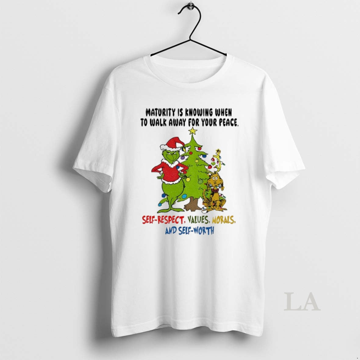 Original Grinch Maturity Is Knowing When To Walk Away For Your Peace Self Respect Values T-Shirts, Hoodie, Sweatshirt