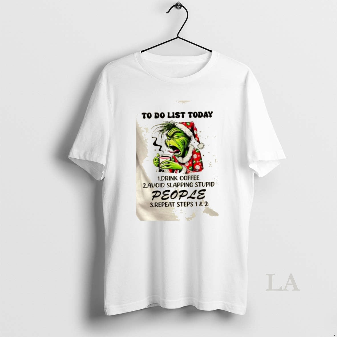 Original Grinch To Do List Today 1 Drink Coffee 2 Avoid Skapping Stupid People T-Shirts, Hoodie, Sweatshirt | InkRitualCo.com