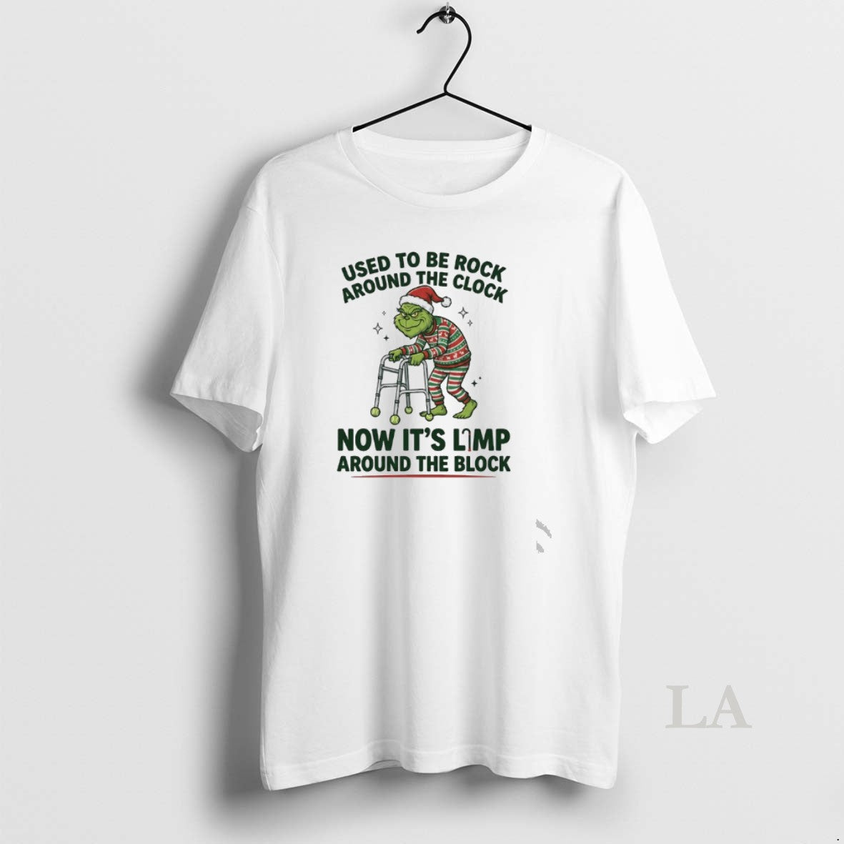 Original Grinch Used To Be Rock Around The Clock Now Its Limp Around The Block T-Shirts, Hoodie, Sweatshirt | InkRitualCo.com
