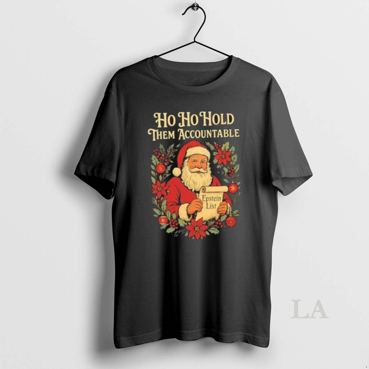 Original Ho Ho Hold Them Accountable Epstein List Santa Claus Christmas T-Shirts, Hoodie, Sweatshirt | InkRitualCo.com
