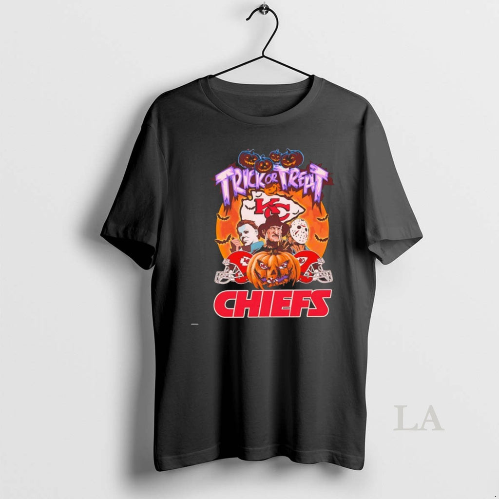 Original Horror Characters Kansas City Chiefs Trick Or Treat Halloween T-Shirts, Hoodie, Sweatshirt | InkRitualCo.com