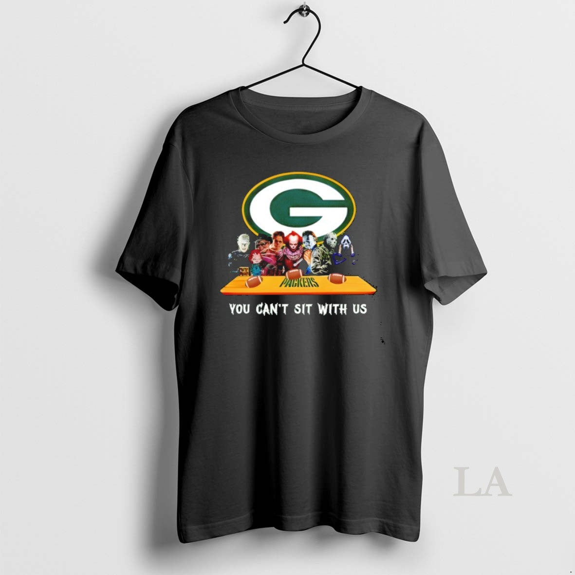 Original Horror Movie Characters You Cant Sit With Us Green Bay Packers Halloween T-Shirts, Hoodie, Sweatshirt