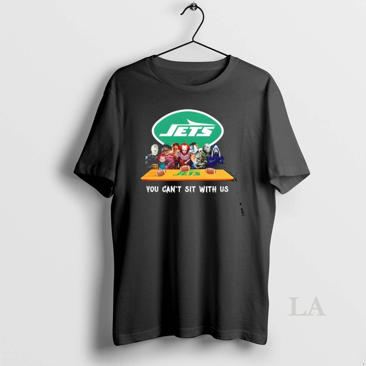 Original Horror Movie Characters You Cant Sit With Us New York Jets Halloween T-Shirts, Hoodie, Sweatshirt | InkRitualCo.com