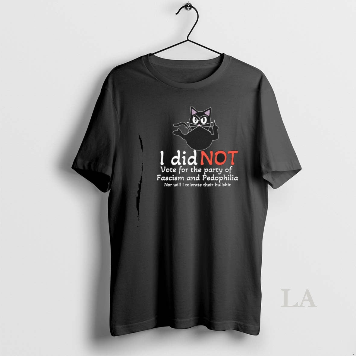 Original I Did Not Vote For The Party Of Fascism And Pedophilia Dark Cat T-Shirts, Hoodie, Sweatshirt | InkRitualCo.com