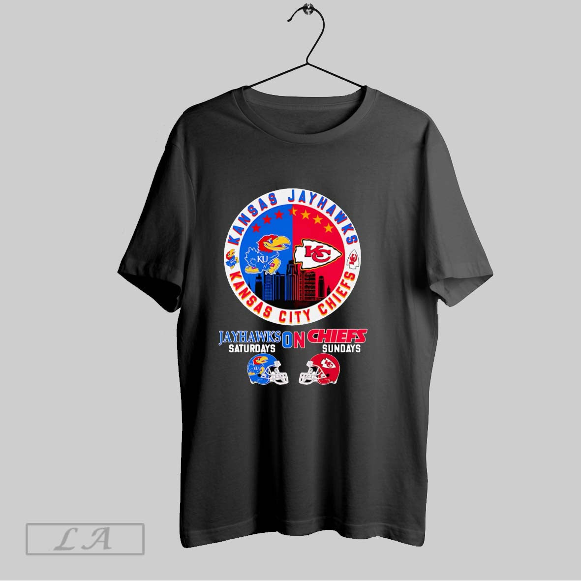 Original Kansas Jayhawks On Saturdays Kansas City Chiefs On Sundays Skyline T-Shirts, Hoodie, Sweatshirt | InkRitualCo.com