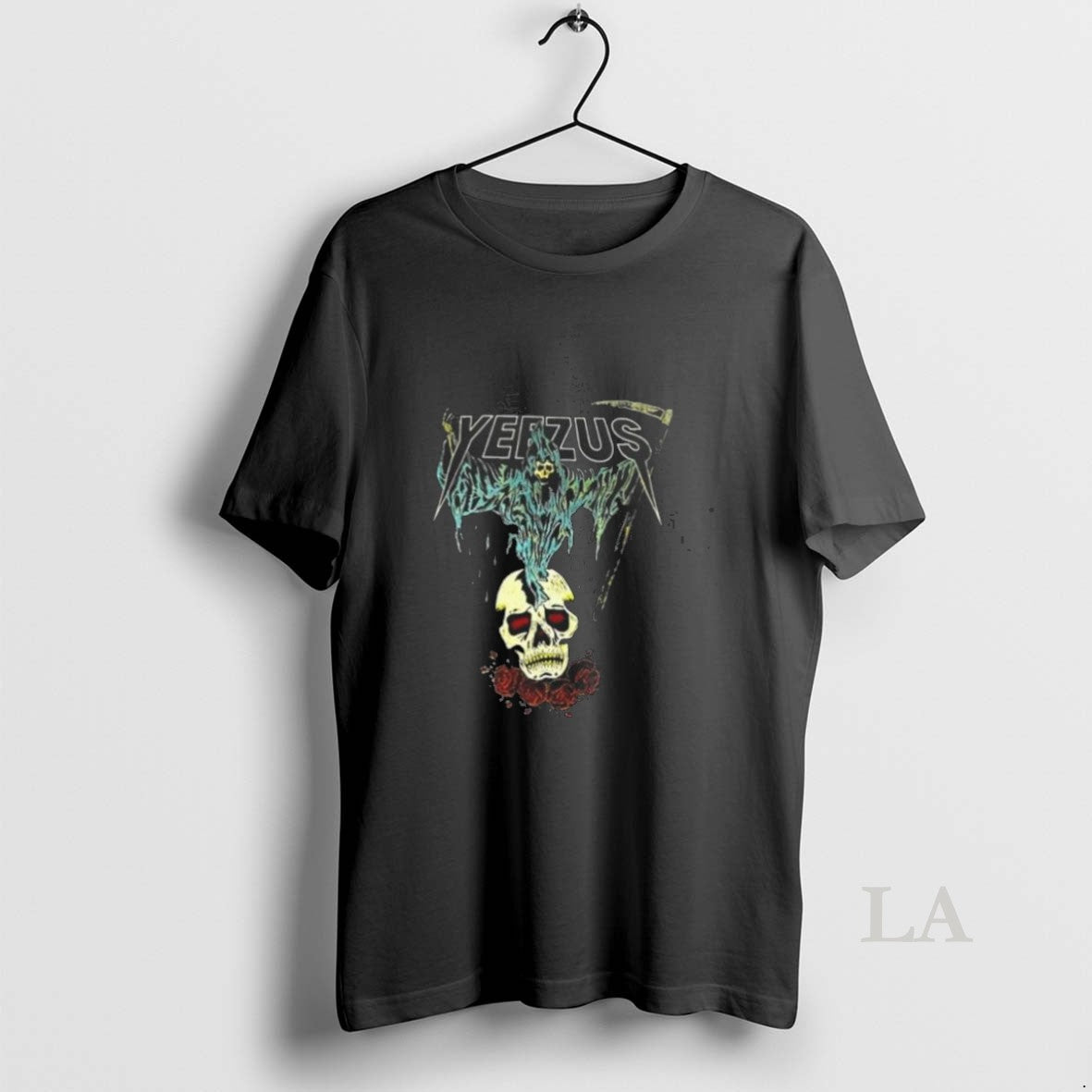 Original Kanye West Ye Yeezus Grim Reaper Skull And Roses T-Shirts, Hoodie, Sweatshirt | InkRitualCo.com