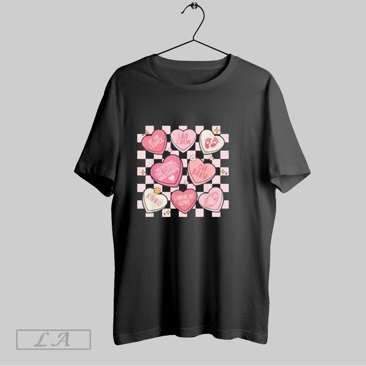 Original Labor And Delivery Nurse Hearts Candy Valentines Day T-Shirts, Hoodie, Sweatshirt | InkRitualCo.com