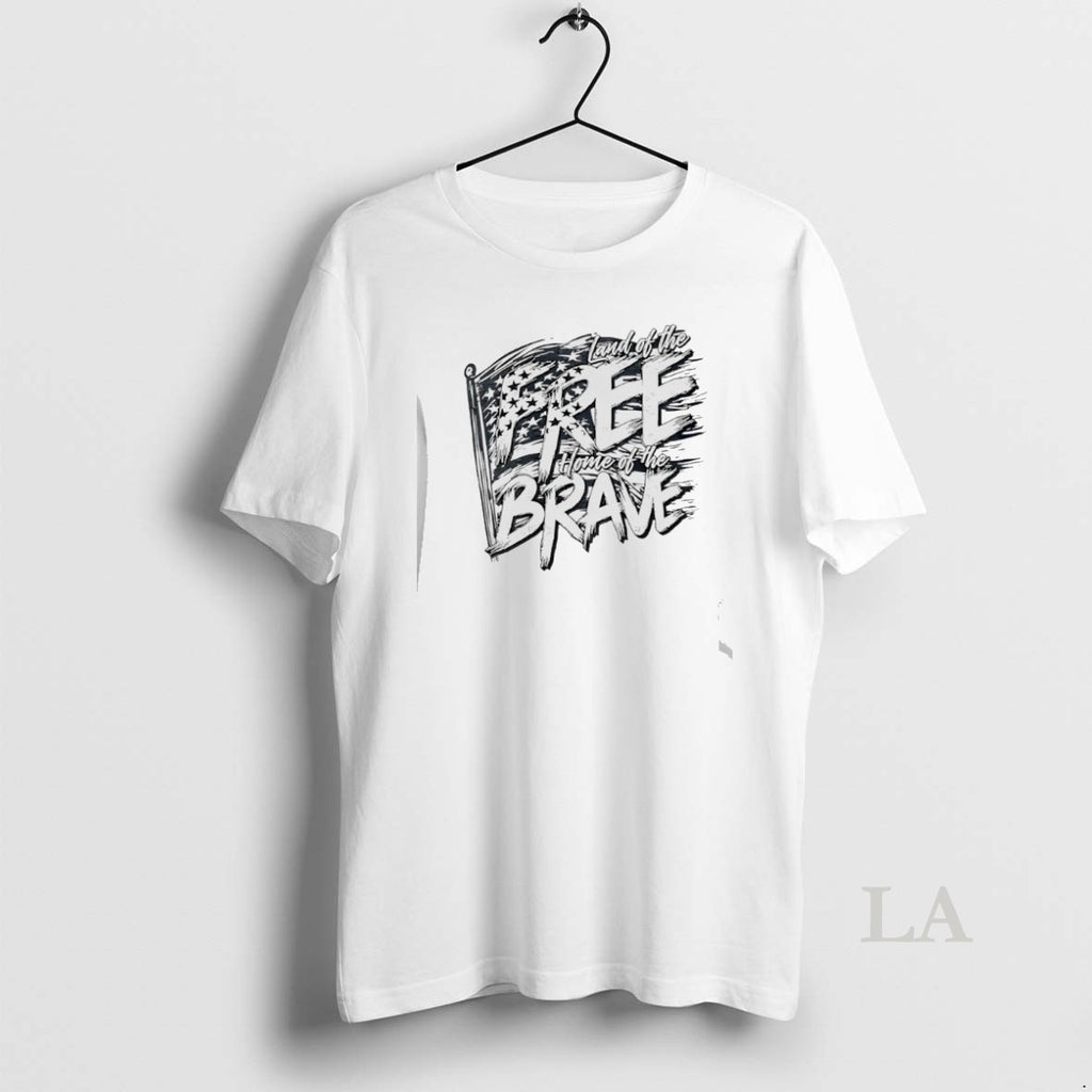 Original Land Of The Free Home Of The Brave American Flag T-Shirts, Hoodie, Sweatshirt | InkRitualCo.com