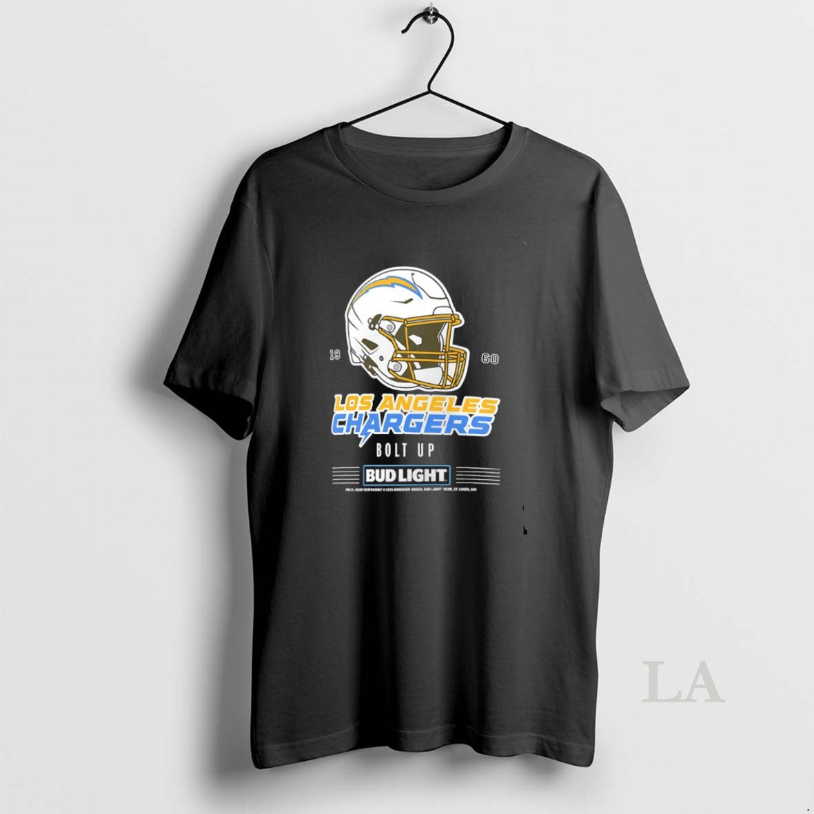 Original Los Angeles Chargers Bud Light 1960 Bolt Up Football Helmet T-Shirts, Hoodie, Sweatshirt | InkRitualCo.com