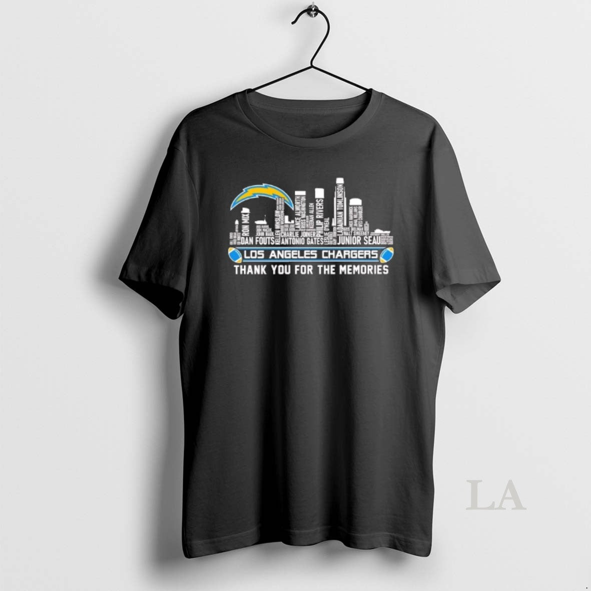 Original Los Angeles Chargers City Players Names Thank You For The Memories T-Shirts, Hoodie, Sweatshirt | InkRitualCo.com