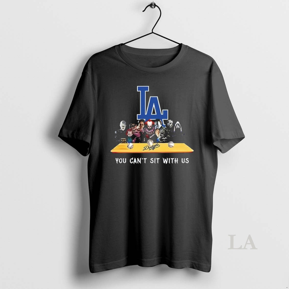 Original Los Angeles Dodgers You Cant Sit With Us Horror T-Shirts, Hoodie, Sweatshirt | InkRitualCo.com