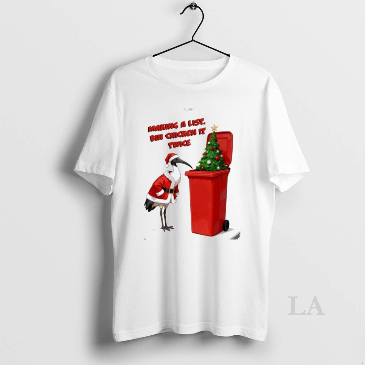 Original Making A List Bin Chicken It Twice Xmas Holiday Christmas Tree T-Shirts, Hoodie, Sweatshirt | InkRitualCo.com