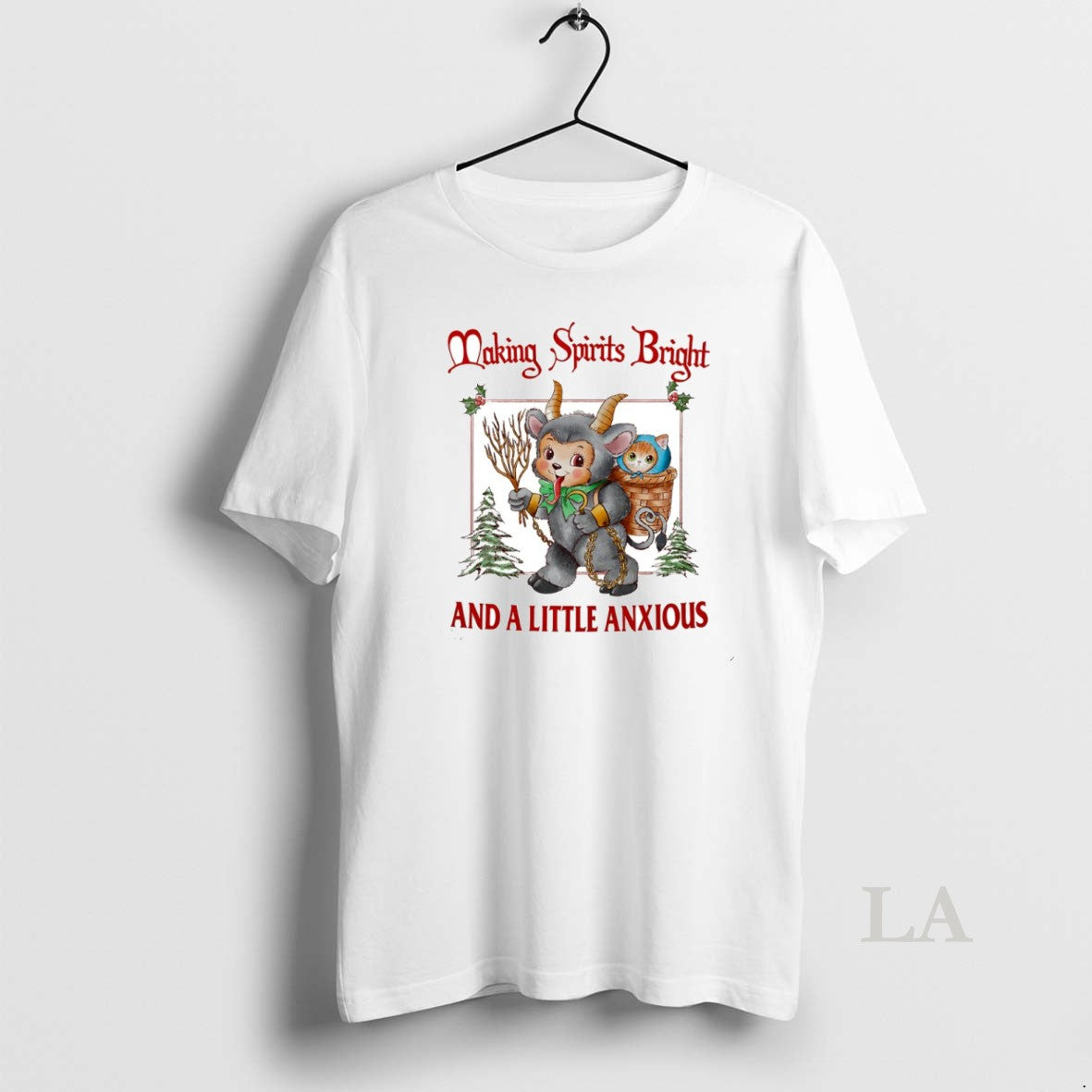 Original Making Spirits Bright And A Little Anxious Circle T-Shirts, Hoodie, Sweatshirt | InkRitualCo.com